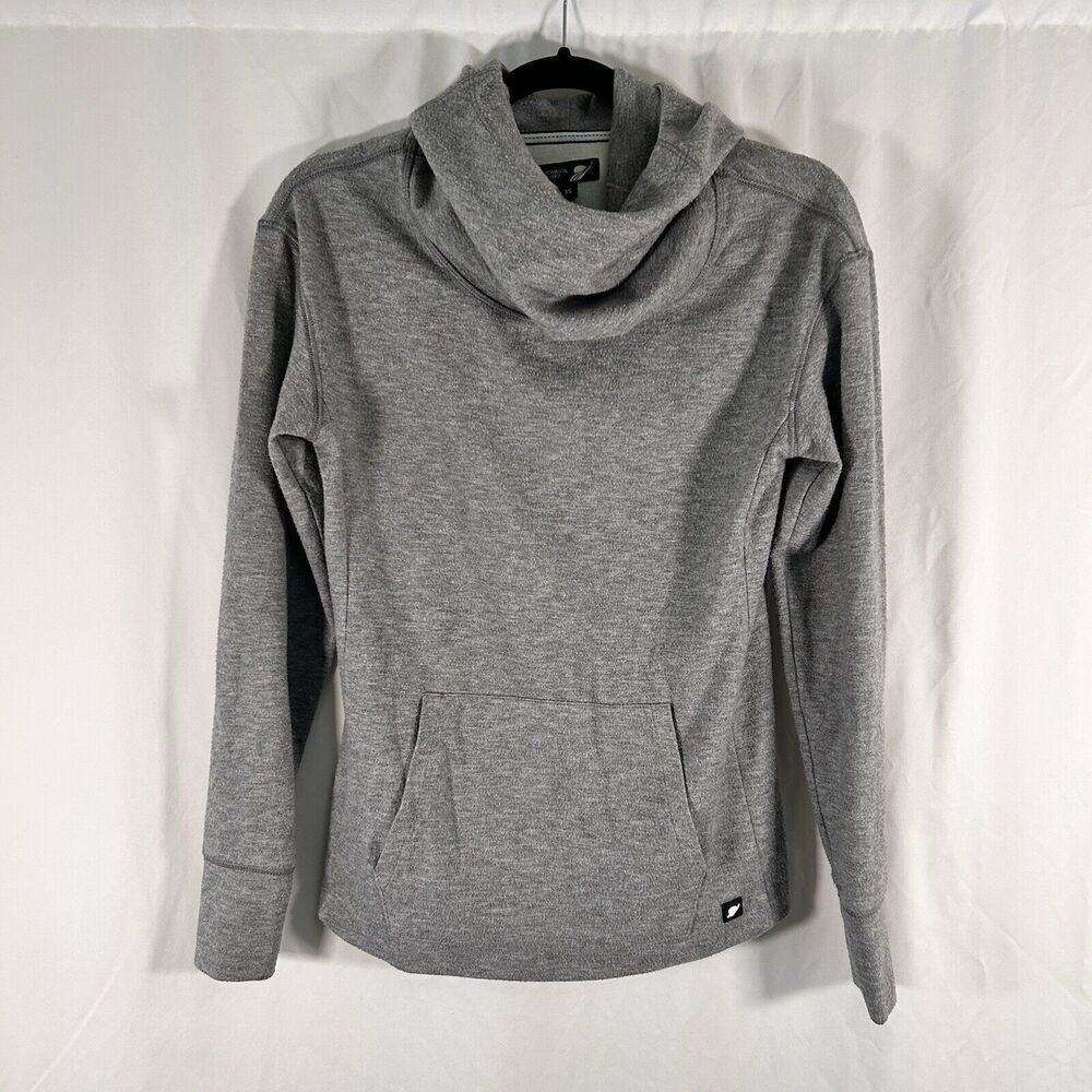 Fundamental Coast Hoodie Women's XS Grey Long Sleeve Hooded Pockets Pullover